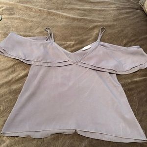 Periwinkle cold shoulder top